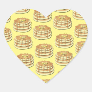 Pancake Birthday Party Flapjack Cute Kids Heart Sticker
