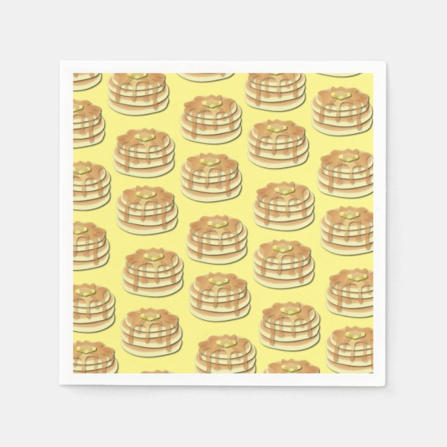Pancake Birthday Party Flapjack Cute Kids Napkin (Front)