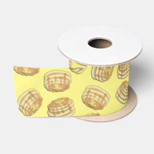 Pancake Birthday Party Flapjack Cute Kids Satin Ribbon