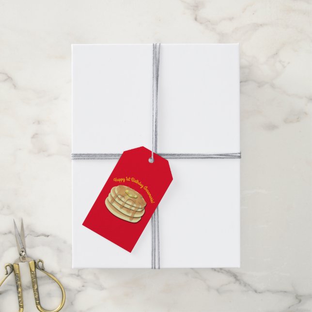 Pancake Birthday Party Gift Tags (With Twine)