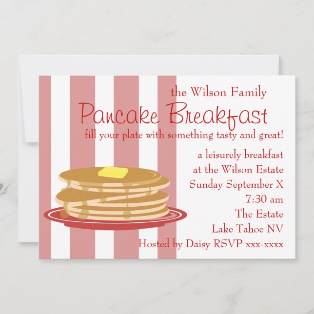 Pancake Breakfast Invitation (Front)