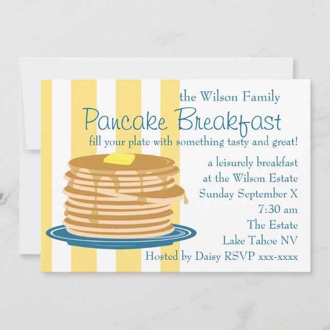 Pancake Breakfast Invitation (Front)