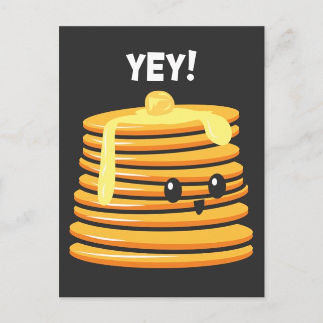 Pancake Breakfast Meal Foodie Pastry Chef Postcard (Front)