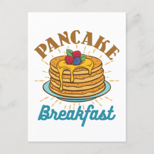 Pancake Breakfast Vintage Pancakes Lover Postcard