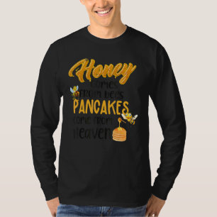 Pancake Brunch Breakfast Honey Sweet Bee Beekeeper T-Shirt