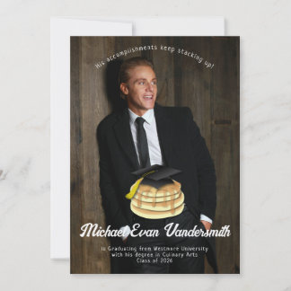 Pancake Brunch Graduation Party Invitation