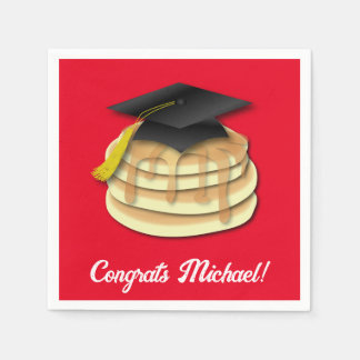 Pancake Brunch Graduation Party Invitation Napkin