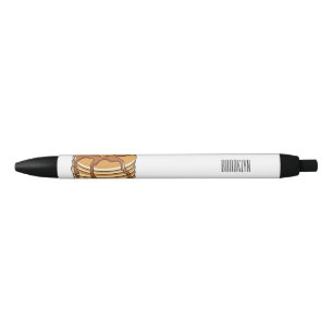 Pancake cartoon illustration black ink pen