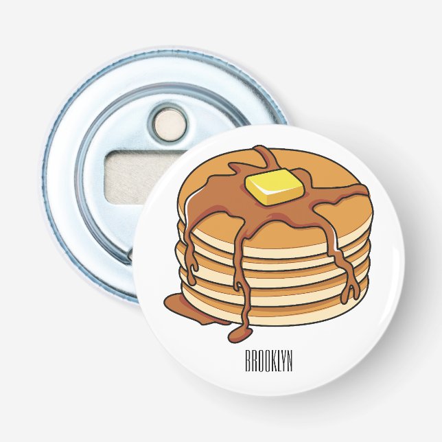 Pancake cartoon illustration  bottle opener (Front)