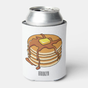 Pancake cartoon illustration can cooler