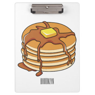Pancake cartoon illustration clipboard