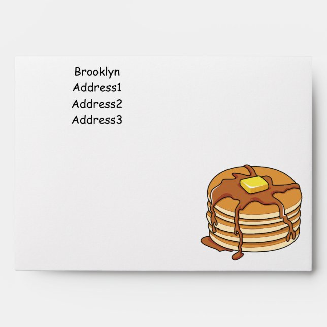 Pancake cartoon illustration envelope (Front)