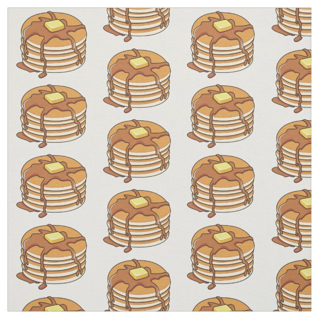 Pancake cartoon illustration fabric (Swatch)