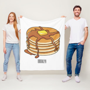 Pancake cartoon illustration  fleece blanket