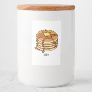 Pancake cartoon illustration food label