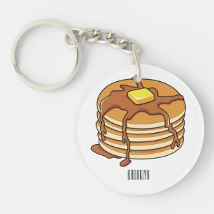 Pancake cartoon illustration  key ring