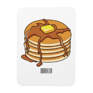 Pancake cartoon illustration  magnet