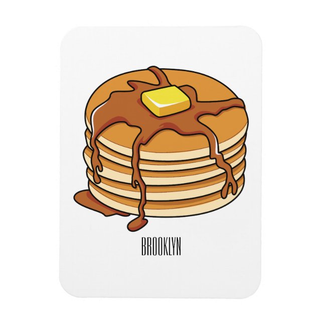 Pancake cartoon illustration  magnet (Vertical)