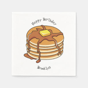 Pancake cartoon illustration napkin