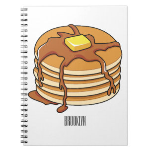 Pancake cartoon illustration  notebook