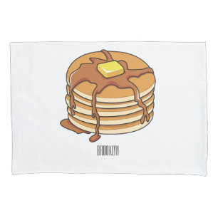 Pancake cartoon illustration pillowcase