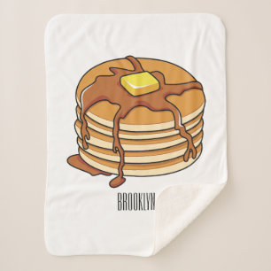 Pancake cartoon illustration sherpa blanket
