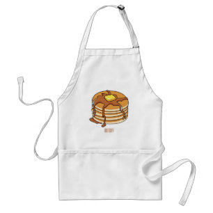 Pancake cartoon illustration  standard apron