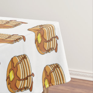 Pancake cartoon illustration tablecloth