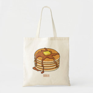 Pancake cartoon illustration  tote bag