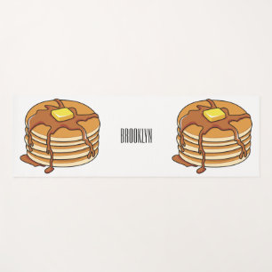 Pancake cartoon illustration yoga mat