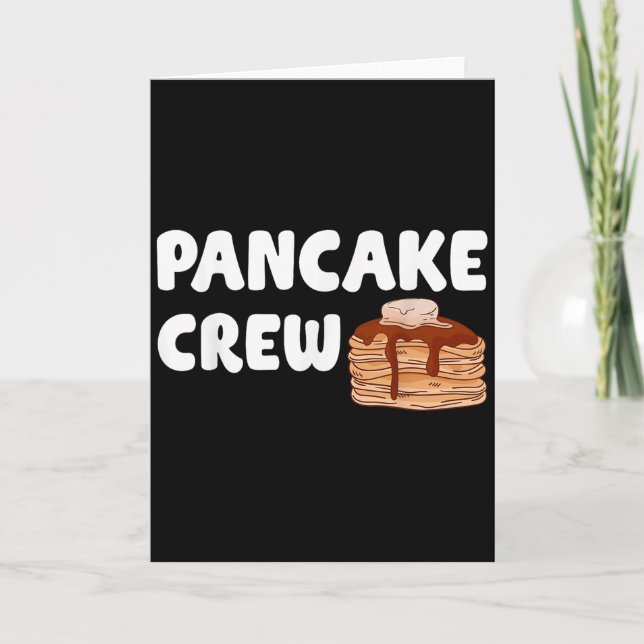 Pancake Crew Funny Pancake Lover Pancake Christmas Card (Front)