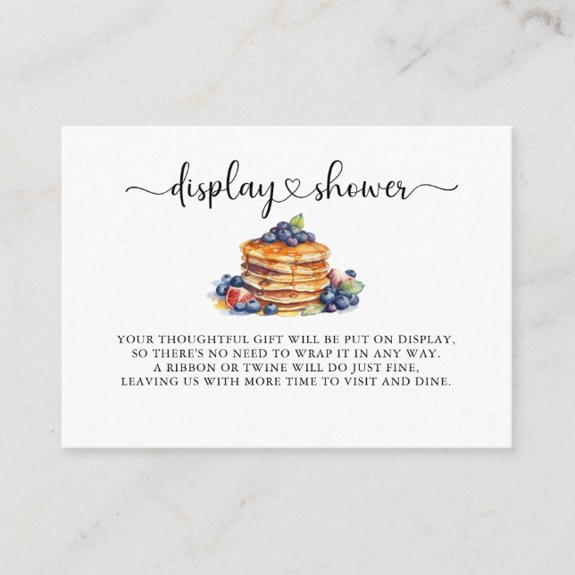 Pancake | Cute Baby Shower Display Shower Enclosure Card (Front)