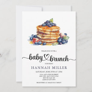 Pancake   Cute Baby Shower Invitations