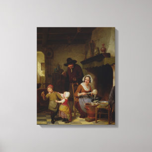 Pancake Day, 1845 Canvas Print