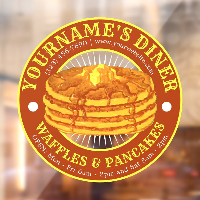 Pancake Diner Template Window Cling (Sheet 2)