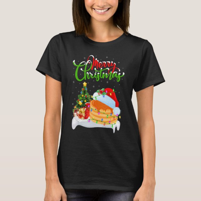 Pancake Food Xmas Decorations Santa Pancake Christ T-Shirt (Front)