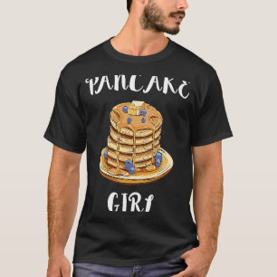 Pancake Girl Eating Sweet Food Breakfast Fluffy Br T-Shirt