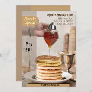pancake house sale flyer invitation