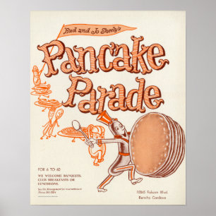 Pancake Parade Menu Poster