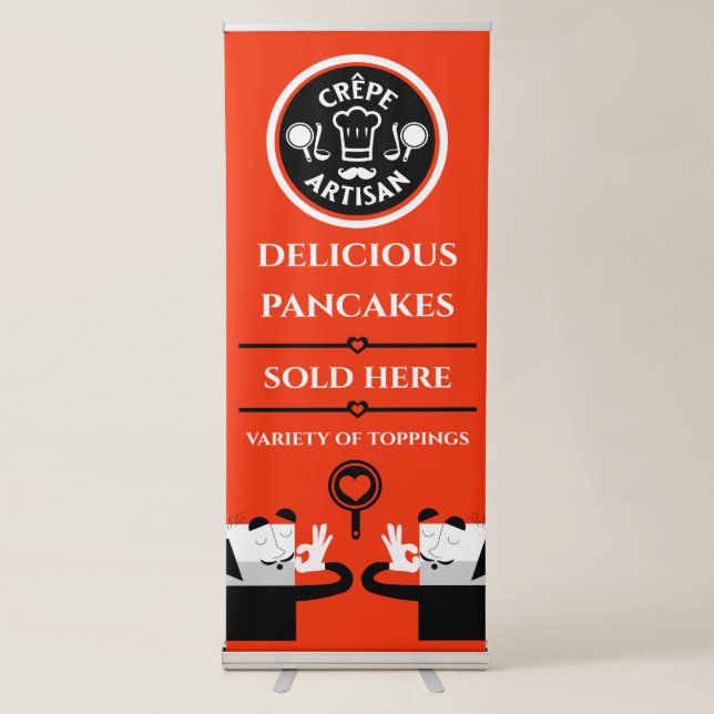 Pancake Seller Promotional Retractable Banner (Front)