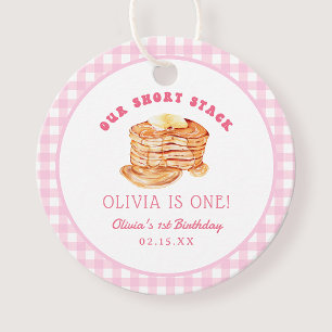 Pancake Short Stack Girl 1st Birthday Party Favour Tags