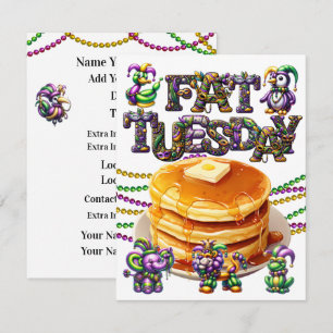 Pancake Supper - Fat Tuesday Invitation