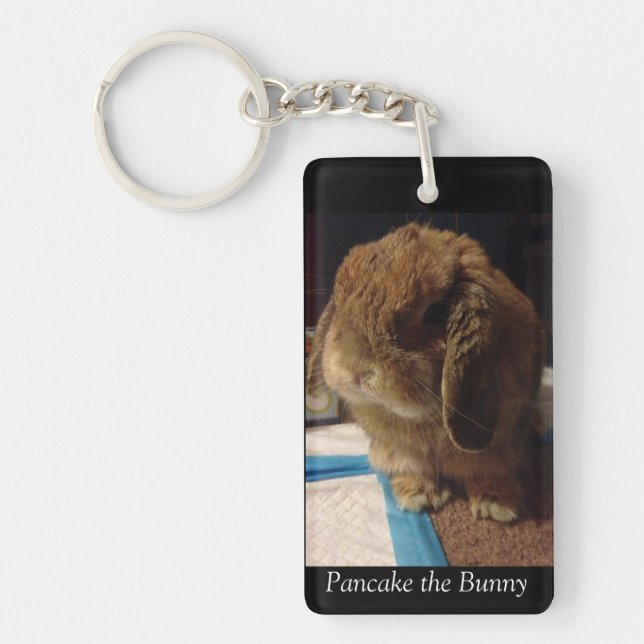 Pancake the Bunny keychain (Front)