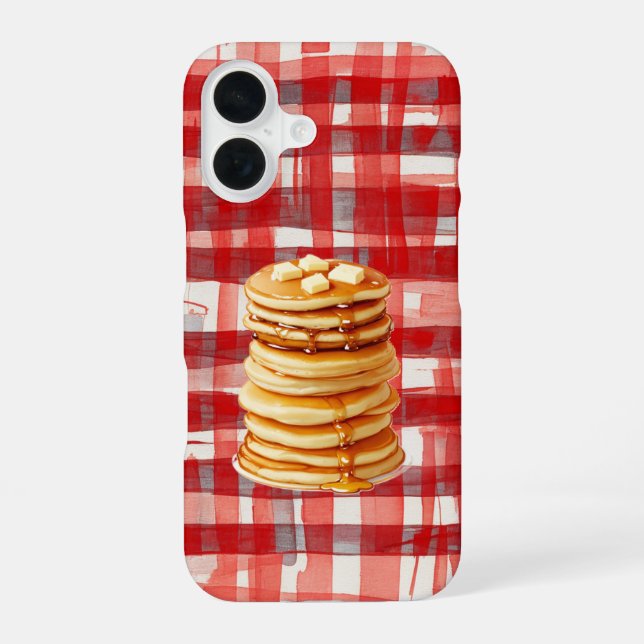 Pancake Tower Red Checkered Phone Case (Back)
