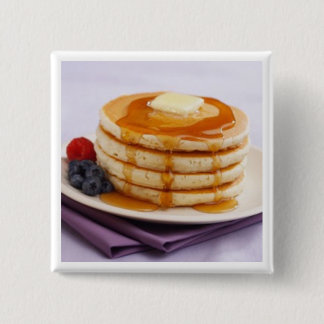 pancakes 15 cm square badge