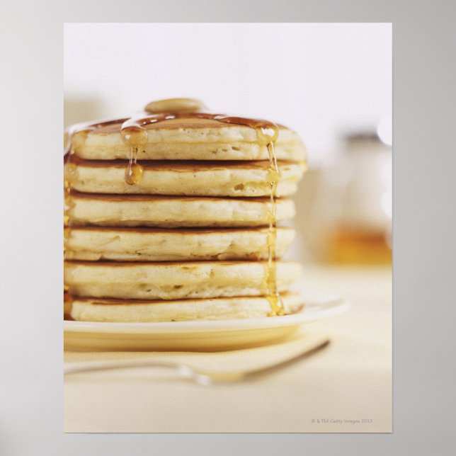 Pancakes and Melting Maple Syrup Poster (Front)