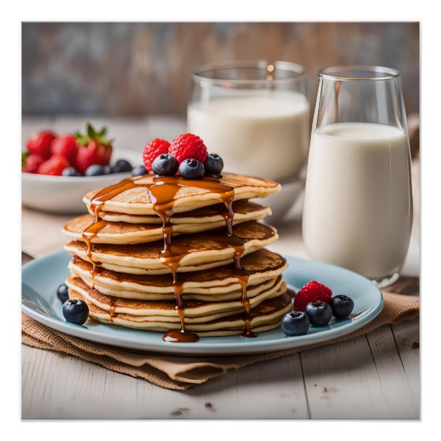 Pancakes and Milk Poster (Front)