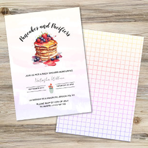 Pancakes and Pacifiers Brunch Baby Shower Invitation