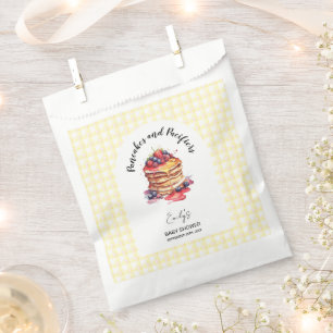 Pancakes and Pacifiers Gingham Plaid Baby Shower Favour Bags