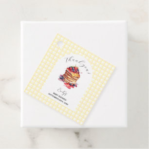 Pancakes and Pacifiers Gingham Plaid Baby Shower Favour Tags